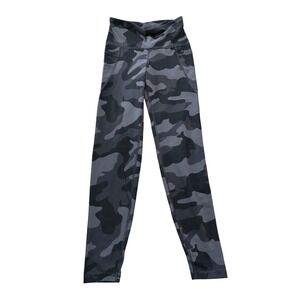 Old‎ Navy Active High Rise Leggings Gray Camo PowerSoft Go-Dry Small S